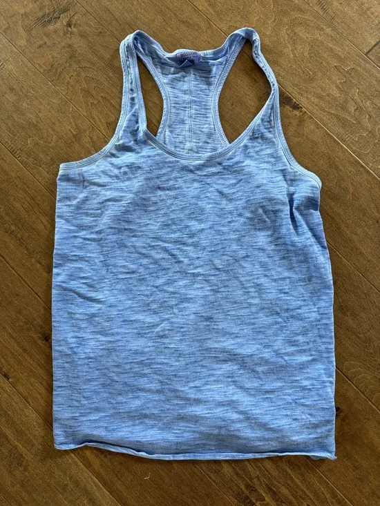 Massimo Light Blue Ribbed Racerback Tank - Picture 1 of 2